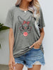 Easter Bunny Graphic Round Neck T-Shirt - BELLATRENDZ