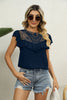 Spliced Lace Ruffled Blouse