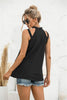 Cutout Mock Neck Tank - BELLATRENDZ