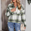 Plaid Zip-Up Collared Jacket