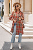 Plaid Collared Neck Long Sleeve Shirt