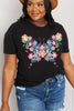 Simply Love Full Size Flower Butterfly Graphic Cotton Tee