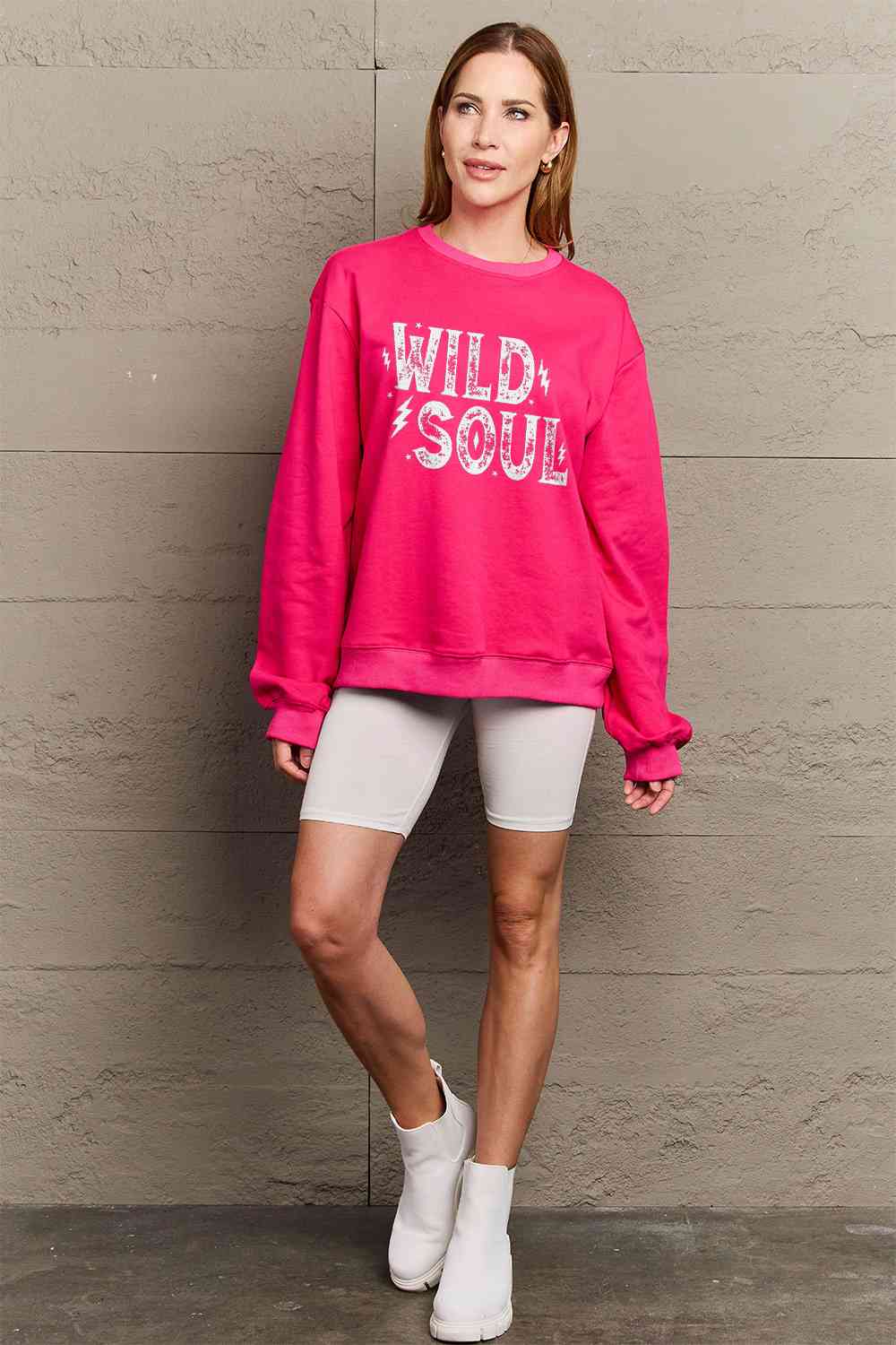 Simply Love Full Size WILD SOUL Graphic Sweatshirt