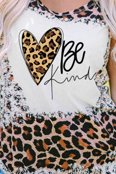 BE KIND Graphic Leopard Tank