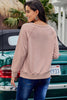 Round Neck Raglan Sleeve Exposed Seam Sweatshirt - BELLATRENDZ