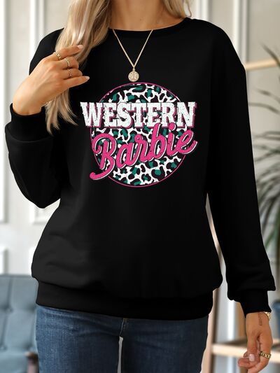 WESTERN BARBIE Round Neck Sweatshirt