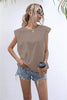 Round Neck Cap Sleeve Tee - BELLATRENDZ