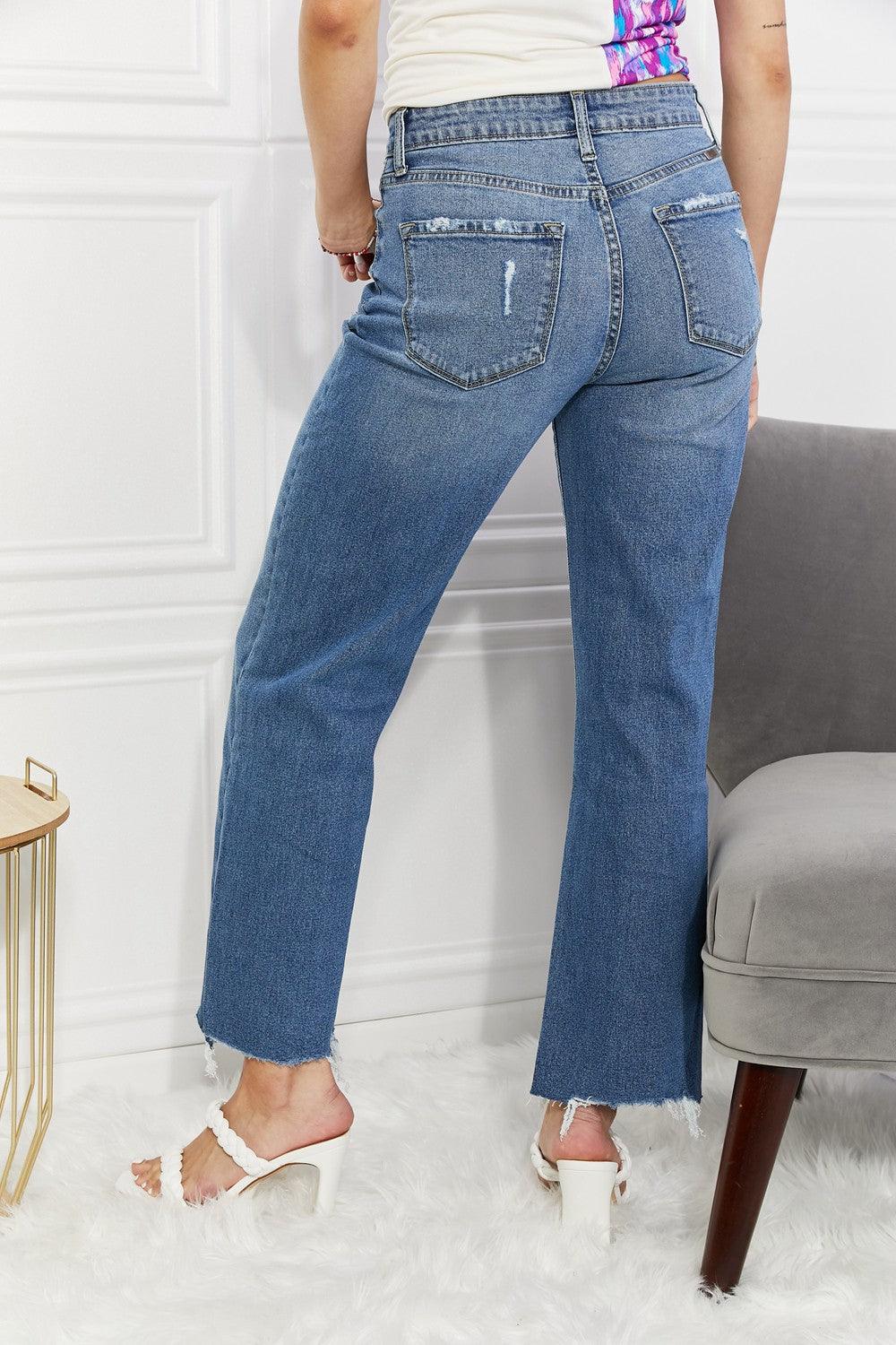 Kancan Full Size Melanie Crop Wide Leg Jeans - BELLATRENDZ