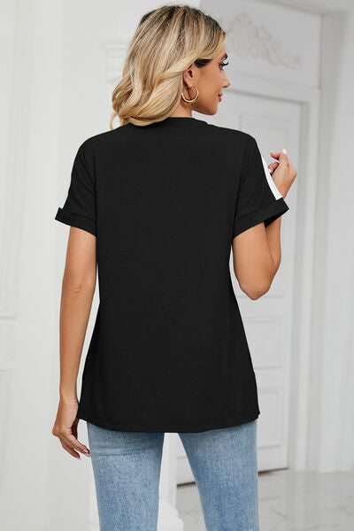 V-Neck Short Sleeve T-Shirt