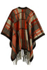 Cloak Sleeve Fringe Detail Poncho