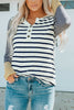 Striped Buttoned Long Sleeve Top