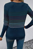 Striped Round Neck Long Sleeve T-Shirt