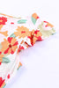 Floral Flutter Sleeve Round Neck Blouse