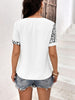 Leopard Round Neck Short Sleeve Tee - BELLATRENDZ