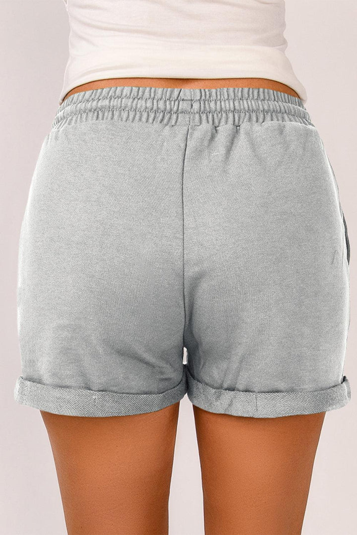 Drawstring Waist Cuffed Shorts - BELLATRENDZ