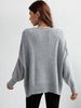 Exposed Seam Dropped Shoulder Slit Sweater - BELLATRENDZ