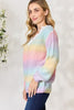 BiBi Rainbow Gradient Crochet Deetail Sweater