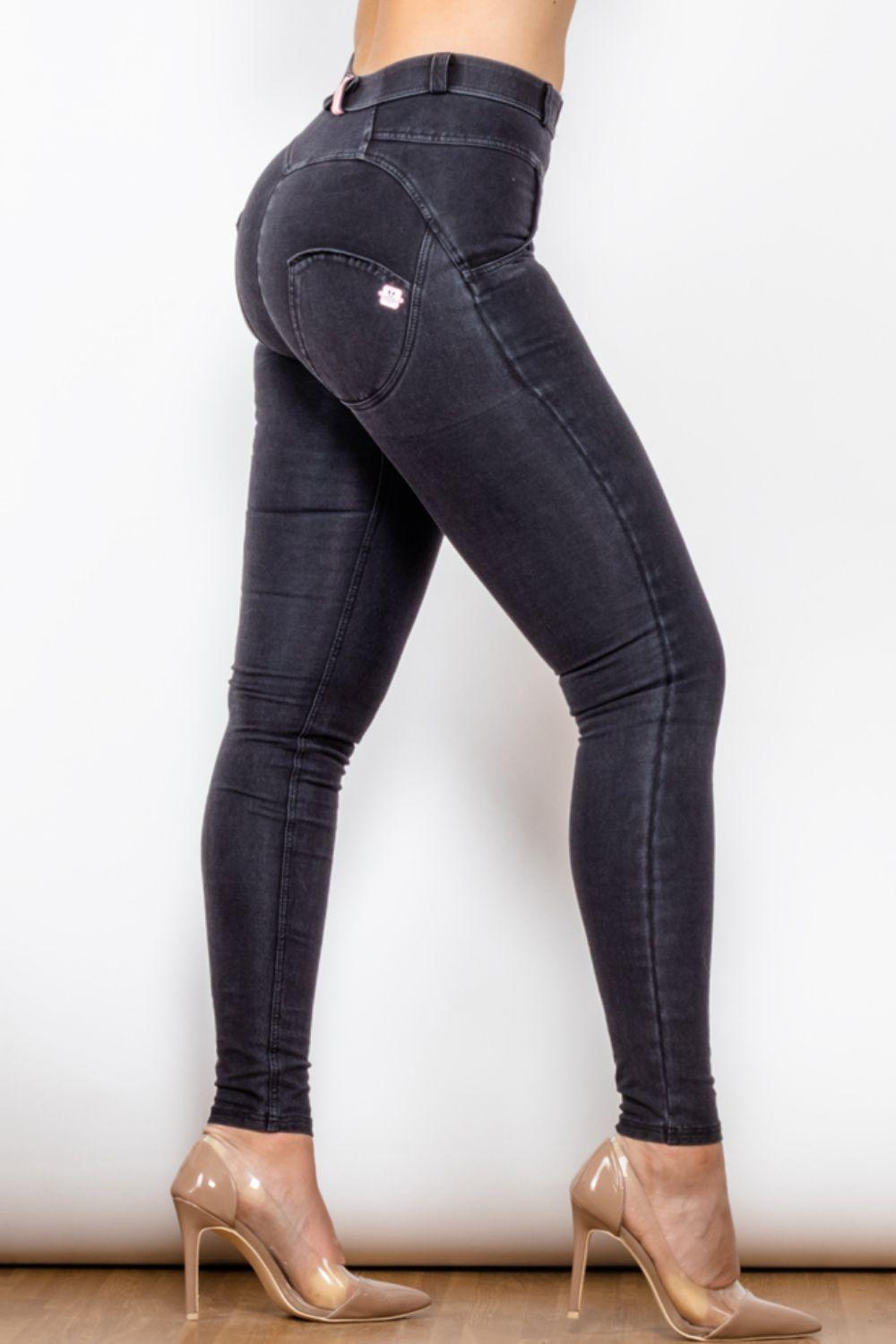 Buttoned Skinny Long Jeans - BELLATRENDZ