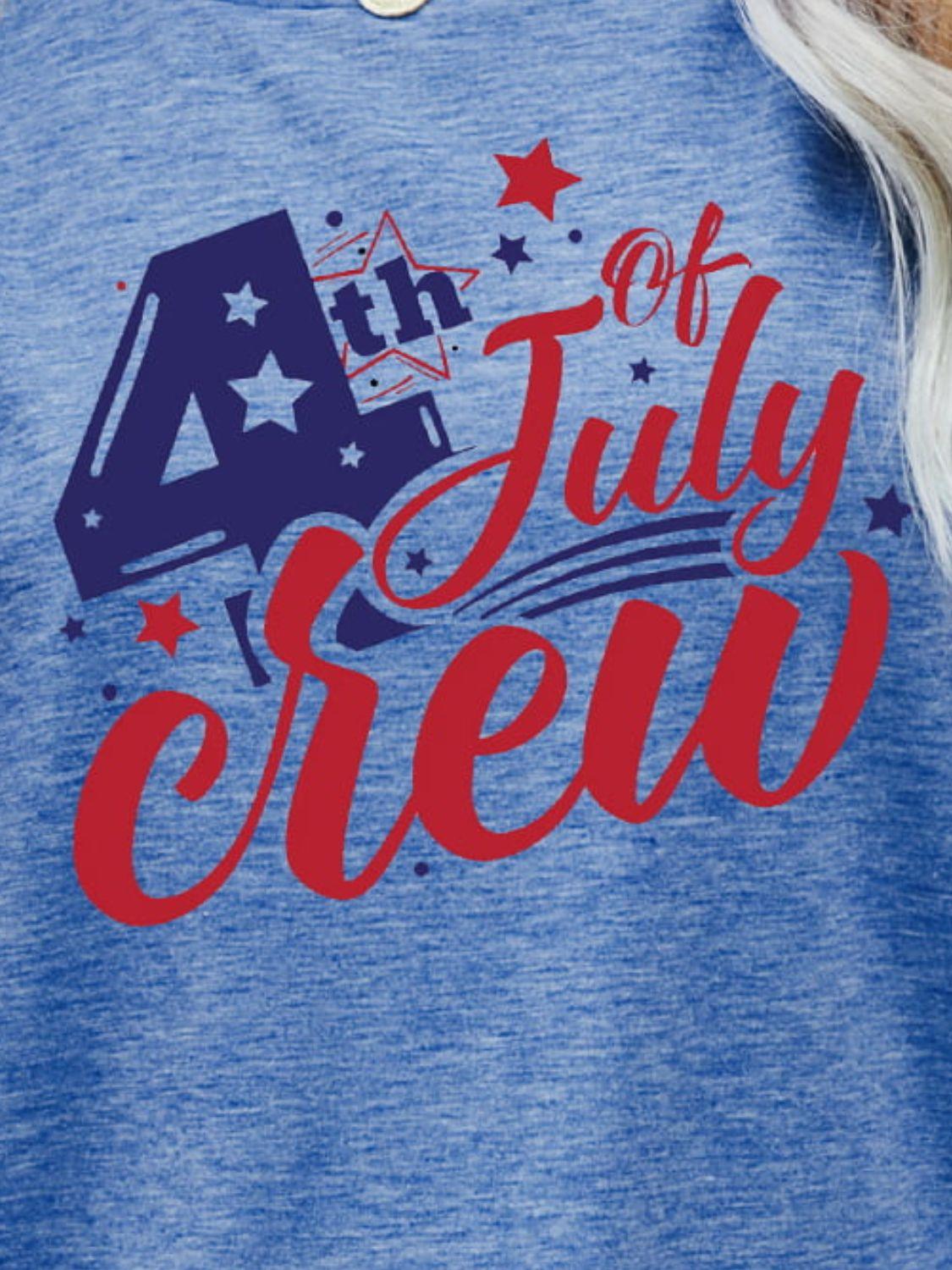 4th OF JULY Graphic Round Neck Tee