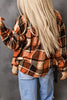 Plaid Pocketed Button Up Jacket