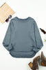 Side Slit Drop Shoulder Sweatshirt - BELLATRENDZ