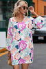 Floral V-Neck Long Sleeve Dress