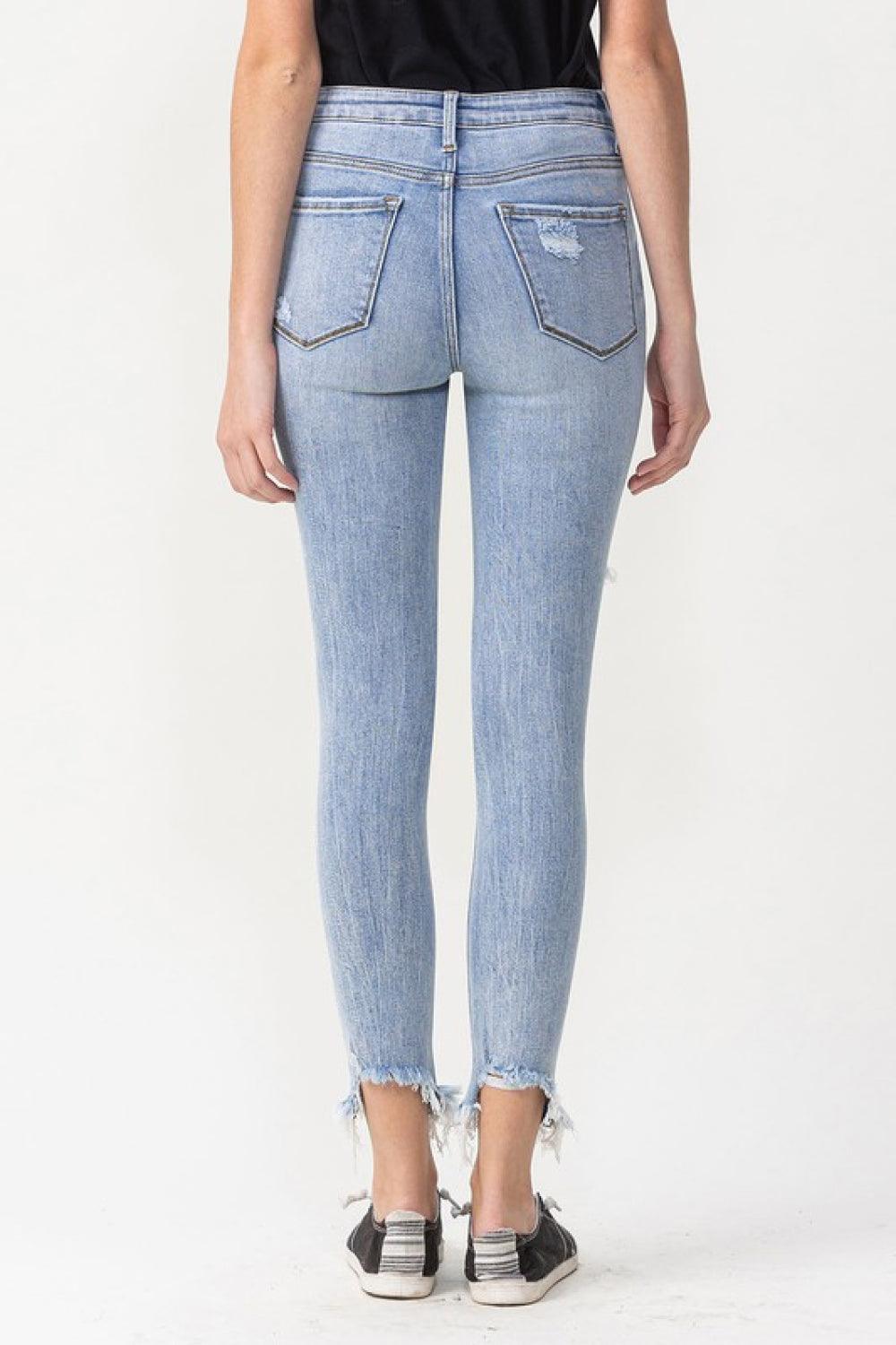 Lovervet Full Size Lauren Distressed High Rise Skinny Jeans - BELLATRENDZ
