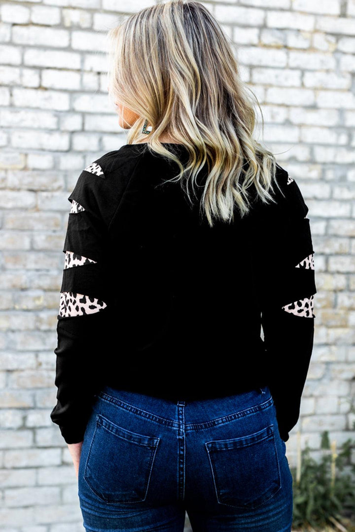 Graphic Leopard Patch Sweatshirt - BELLATRENDZ