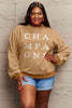 Simply Love Full Size CHAMPAGNE Graphic Long Sleeve Sweatshirt