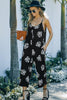 Botanical Print Spaghetti Strap Cropped Jumpsuit - BELLATRENDZ