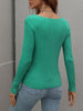 V-Neck Ribbed Knit Top - BELLATRENDZ