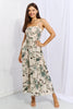 Ontheland Hold Me Tight Sleevless Floral Maxi Dress in Sage