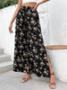 Floral Side Slit Wide Leg Pants - BELLATRENDZ