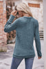 V-Neck Long Sleeve Ribbed Top