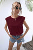 Round Neck Cap Sleeve Tee - BELLATRENDZ