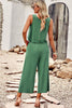 Buttoned Round Neck Tank and Wide Leg Pants Set - BELLATRENDZ