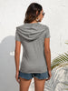 Half-Zip Short Sleeve Hooded Top - BELLATRENDZ