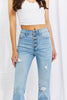 Vibrant MIU Full Size Jess Button Flare Jeans - BELLATRENDZ