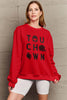 Simply Love Full Size TOUCHDOWN Long Sleeve Sweatshirt