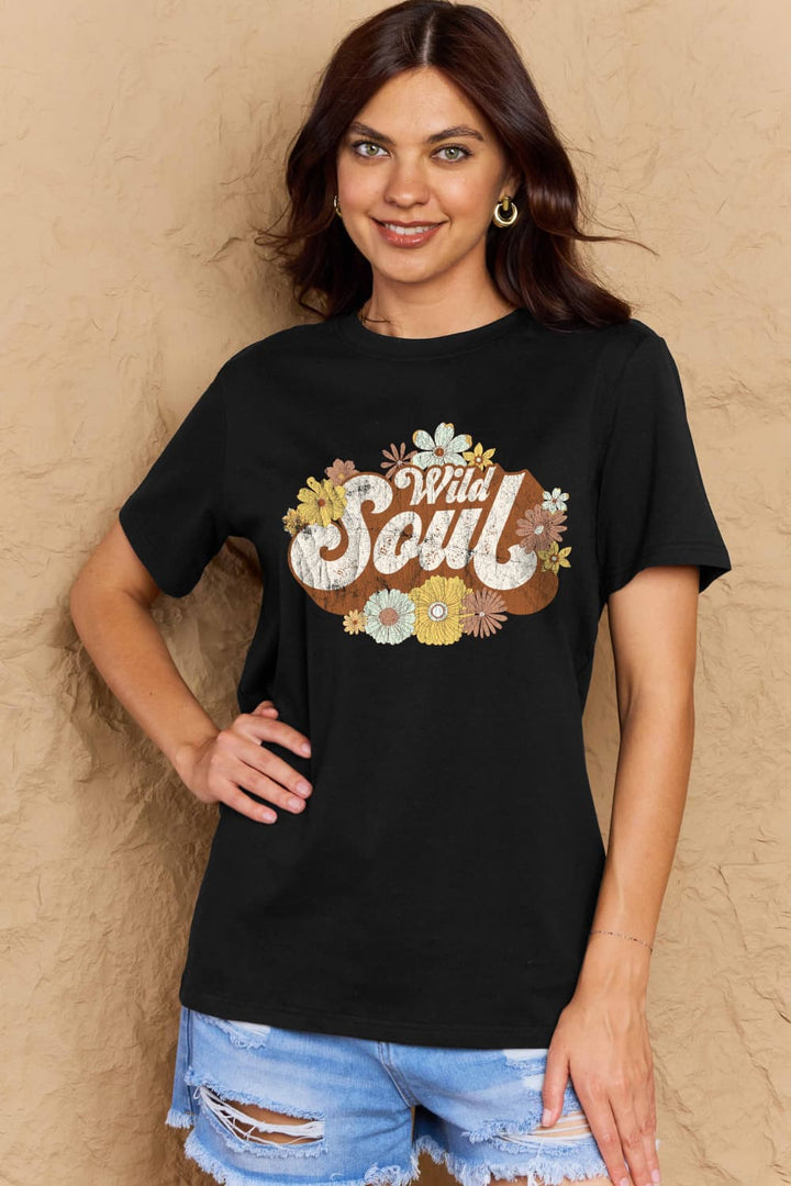 Simply Love Full Size WILD SOUL Graphic Cotton T-Shirt