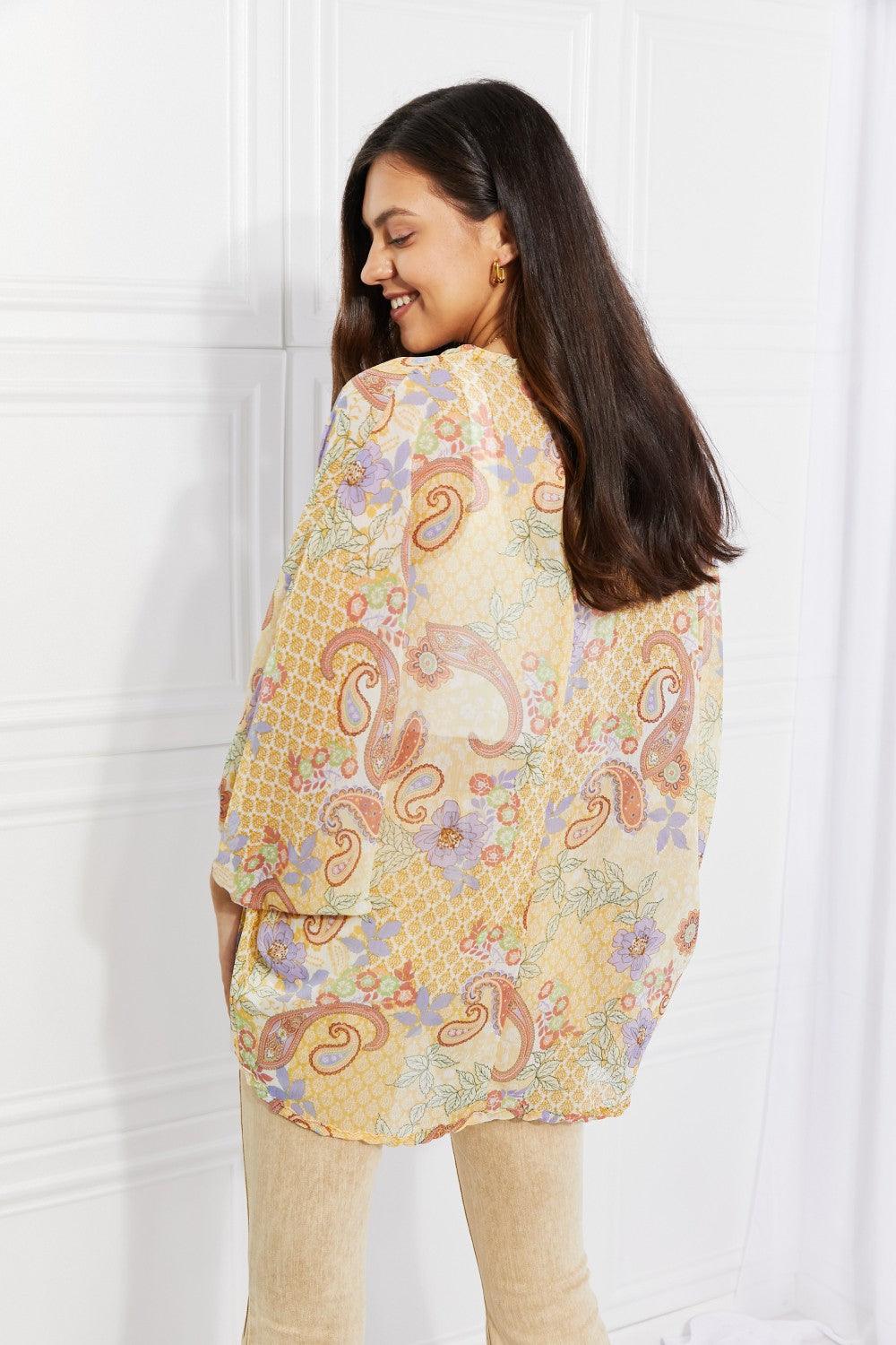 Culture Code Full Size Lasting Love Paisley Kimono - BELLATRENDZ
