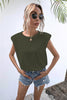 Round Neck Cap Sleeve Tee - BELLATRENDZ