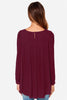 Full Size Round Neck Back Pleated Blouse