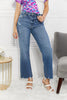 Kancan Full Size Melanie Crop Wide Leg Jeans