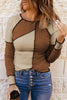 Color Block Exposed Seam Knit Top