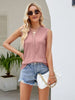 Eyelet Lace Detail V-Neck Tank