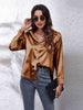 Collared Neck Buttoned Long Sleeve Shirt