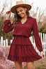 Tied Frill Trim Puff Sleeve Mini Dress - BELLATRENDZ