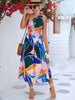 Printed Cutout One-Shoulder Sleeveless Dress - BELLATRENDZ