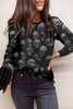 Full Size Printed Round Neck Long Sleeve T-Shirt